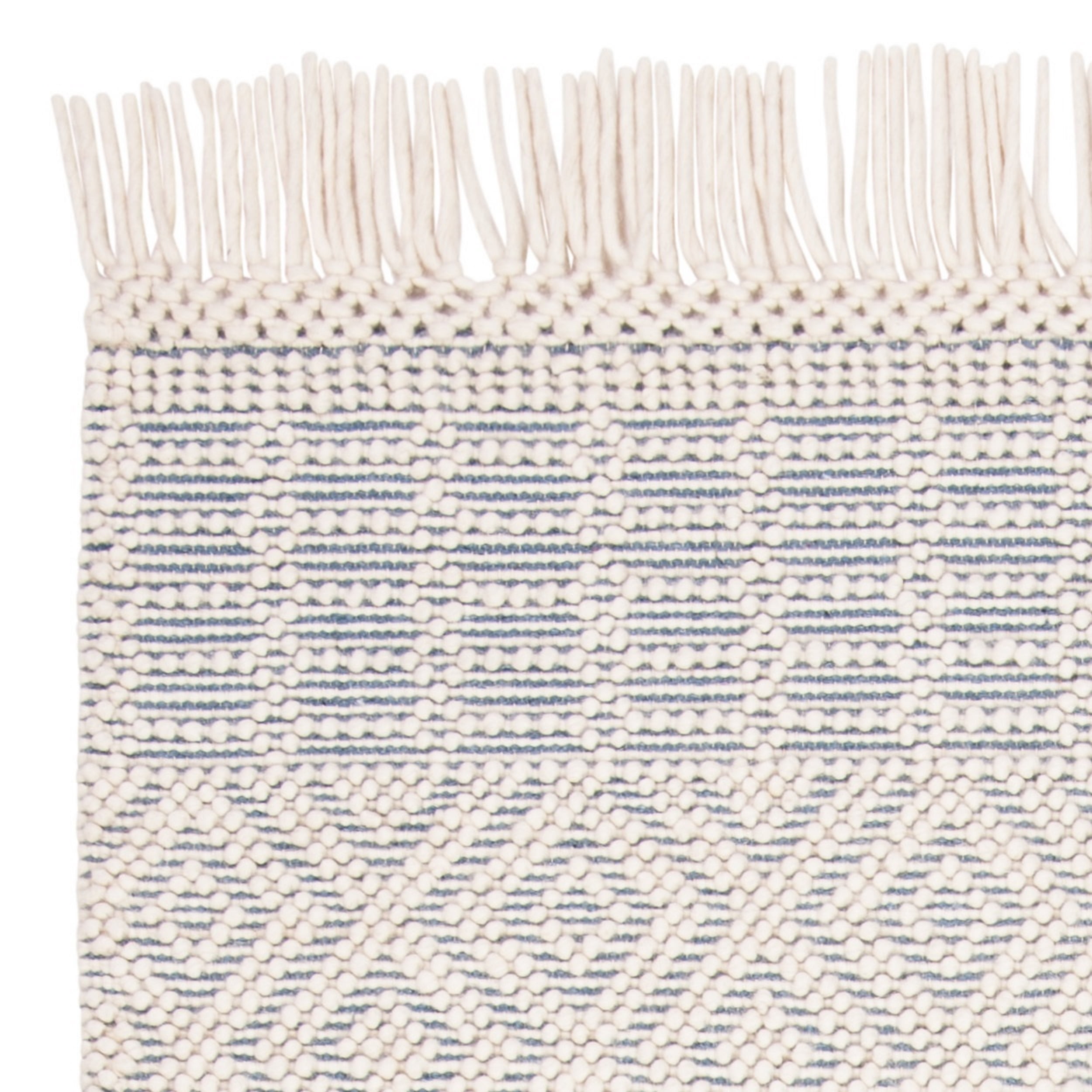 SAFAVIEH Natura Cordelia Southwestern Fringe Wool Area Rug, Ivory/Grey, 5' x 8'