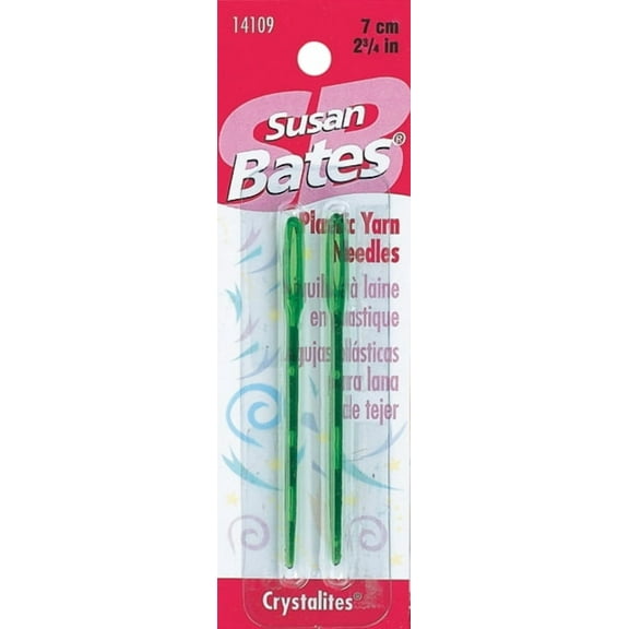 Susan Bates Crystalites Plastic Yarn Needles-2.75" 2/Pkg