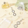 thumbnail image 4 of 6Pcs 2 Style 112mm 116mm Bouquet Photo Charm Memorial Bride Angel Pendant Oval Flat Round Bridal Charms with Ribbon and Gift Bags for Wedding Bridal Shower Party Decor Antique Silver, 4 of 6