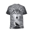 thumbnail image 2 of LAOLIUSN Mens 3D Graphic Tees All Over Print Wolf Shirt Novelty Streetwear Animal T-Shirt, S-4XL, 2 of 7
