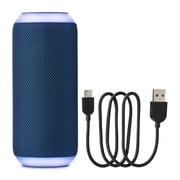 onn Medium Rugged Speaker with Bluetooth Wireless Technology and LED Lighting, Navy