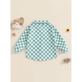 thumbnail image 4 of Suealasg Little Boys Fall Shirt Clothes 6M 1T 2T 3T 4T Toddler Boys Long Sleeve Lapel Neck Button Down Checkerboard Shirt Tops Spring Autumn Clothing for Kids Boys, 4 of 7