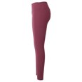 thumbnail image 4 of Las mujeres de alta cintura pantalones de yoga control de la barriga entrenamiento fitness pantalones de nylon deporte accessorysauce púrpura, 4 of 8