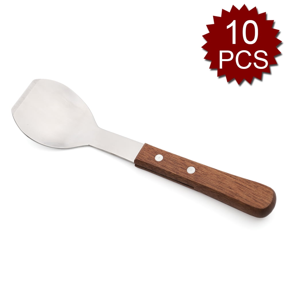 wooden handle ice cream scoop