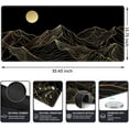 thumbnail image 2 of iCasso Big Mouse Pad (35.4x15.7 in), Large Stable Rubber Base Mousepad with Stitched Edges, Keyboard Mouse Mat Desk Pad for Work, Game, Office, Home (Mountain-Gold), 2 of 6