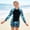 Black, variant on Eltusu Girls Rush Gard Sets, Summer 2 Pieces Long Sleeve Beachwear Swim Tops and Shorts Purple Size 7-14 T