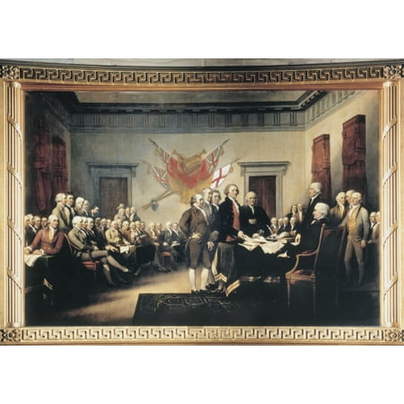 Congress Congress Semi Flush - Declaration Of Independence Nthe Signing Of The Declaration Of Independence In Congress At The Independence Hall Philadelphia 4 July 1776 Oil On Canvas By John Trumbull Rolled Canvas Art - (24 x 36)