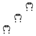 thumbnail image 2 of maskred 1/2/3/5 2021 New Fake Nose Ring Alloy Nose Hoop Septum Rings For Black 3PCS, 2 of 6