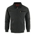 thumbnail image 4 of Dagegui Mens Quilted Jackets Plaid Lined Winter Warm Coats Full Zip Up Long Sleeve Turndown Collared Jacket Outdoor Hiking Active Outerwear with Pockets Black M, 4 of 9