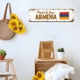 thumbnail image 2 of "Proud to be from Armenia" Tin Sign - 16x4 Inches National Pride Decor for Wall, Great for Bedroom, Living Room, Office | indie room decor, unique wall decor, vintage decor for home, 2 of 4