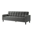 thumbnail image 5 of Loft Lyfe Swaine Linen Sofa Bed Convertible Tufted With Storage, Charcoal, 5 of 11