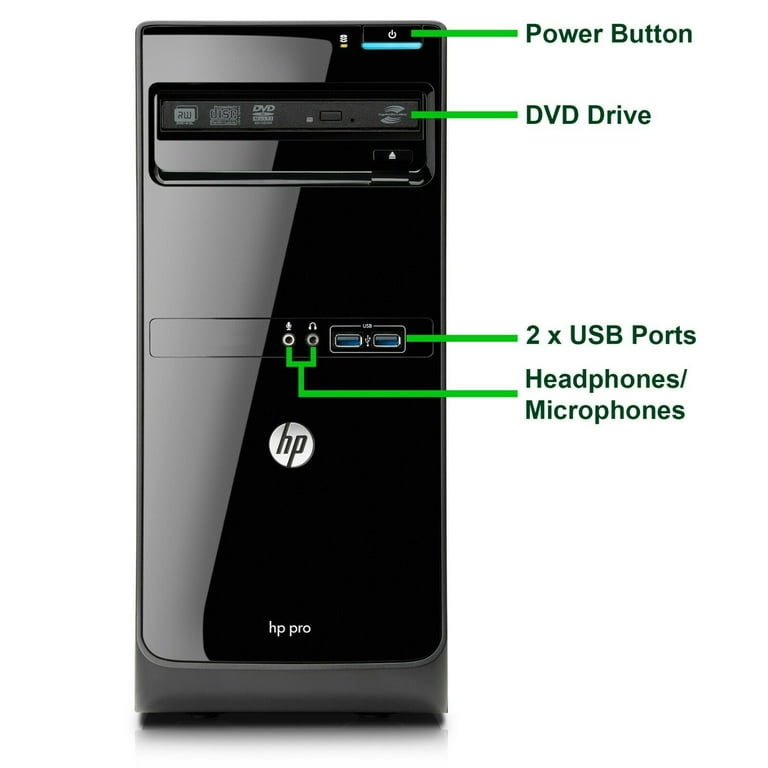 Restored HP Compaq Pro Desktop Tower Computer, Intel Core i5-3470