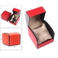 thumbnail image 1 of Caja de Reloj de material cuero , Organizador de Soporte de Almacenamiento, Joyero para Pendientes de Relojes lsera, Duradero rojo Yinane Caja de reloj negra, 1 of 8