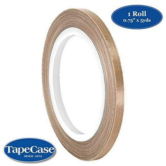 TapeCase 134-3 PTFE Tan Abrasion Resistant Fiberglass Tape, Silicone Adhesive, Industrial Grade - 12" Width, 5YD Length (1 Roll)