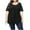 Black, variant on Womens under $10 asdoklhq Womens Plus Size Tops, Woman Causal Round Neck Solid Blouse Lace Short SleeveT-Shirt Summer Plus Size Tops