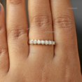 thumbnail image 4 of Pearl Half Eternity Ring, 925 Starling Silver Ring, Birthstone Ring, 7 Pearl Ring Handmade Jewelry, Minimalist Jewelry, Gift For Her., 4 of 5