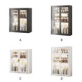 thumbnail image 4 of kurtrusly Simple Organizer Transparent Waterproof Storage Cabinet For Bathroom Easy To Open And Close Thick black three layers, 4 of 6