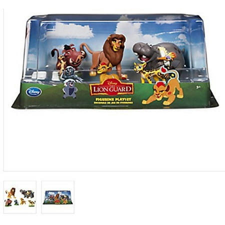 The Lion King Lion Guard Birthday Cake Topper Figure Set Featuring Kion Simba Fuli Timon With