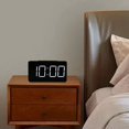 thumbnail image 5 of Reloj de mesa con espejo, alarma Digital multifuncional, repetición de hora, luz Led nocturna, escritorio H, 5 of 5