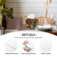 thumbnail image 3 of Yiaed Checkered With Golden Stars Print Tissue Box Cover, PU Leather Decorative Organizer for Tabletop, Bathroom, Car, Office Creative Decorative, 3 of 7
