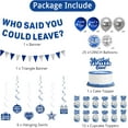 thumbnail image 3 of Farewell Party Decorations, Blue Who Said You Could Leave Banner Cake Toppers Balloons Hanging Swirls, Going Away Retirement Leaving Party Decorations, Coworker Goodbye Party Supplies, 3 of 7