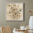 thumbnail image 3 of Framed Canvas Print Leaves Wall Art Botanical Decorative for Living Room Bedroom - 24"x24" WHITE, 3 of 8