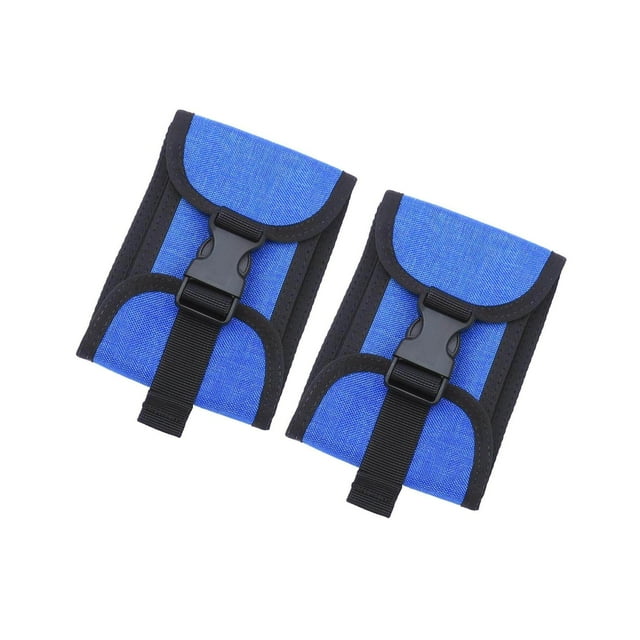 facefd Diving Weight Pockets Harness Empty Scuba Backplate Pouch scuba tank Blue