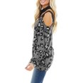 thumbnail image 3 of Womens Cold Shoulder Oversized Turtleneck Sweaters Long Sleeve Chunky Solid Color Knitted Pullover Outwear Coat, 3 of 4