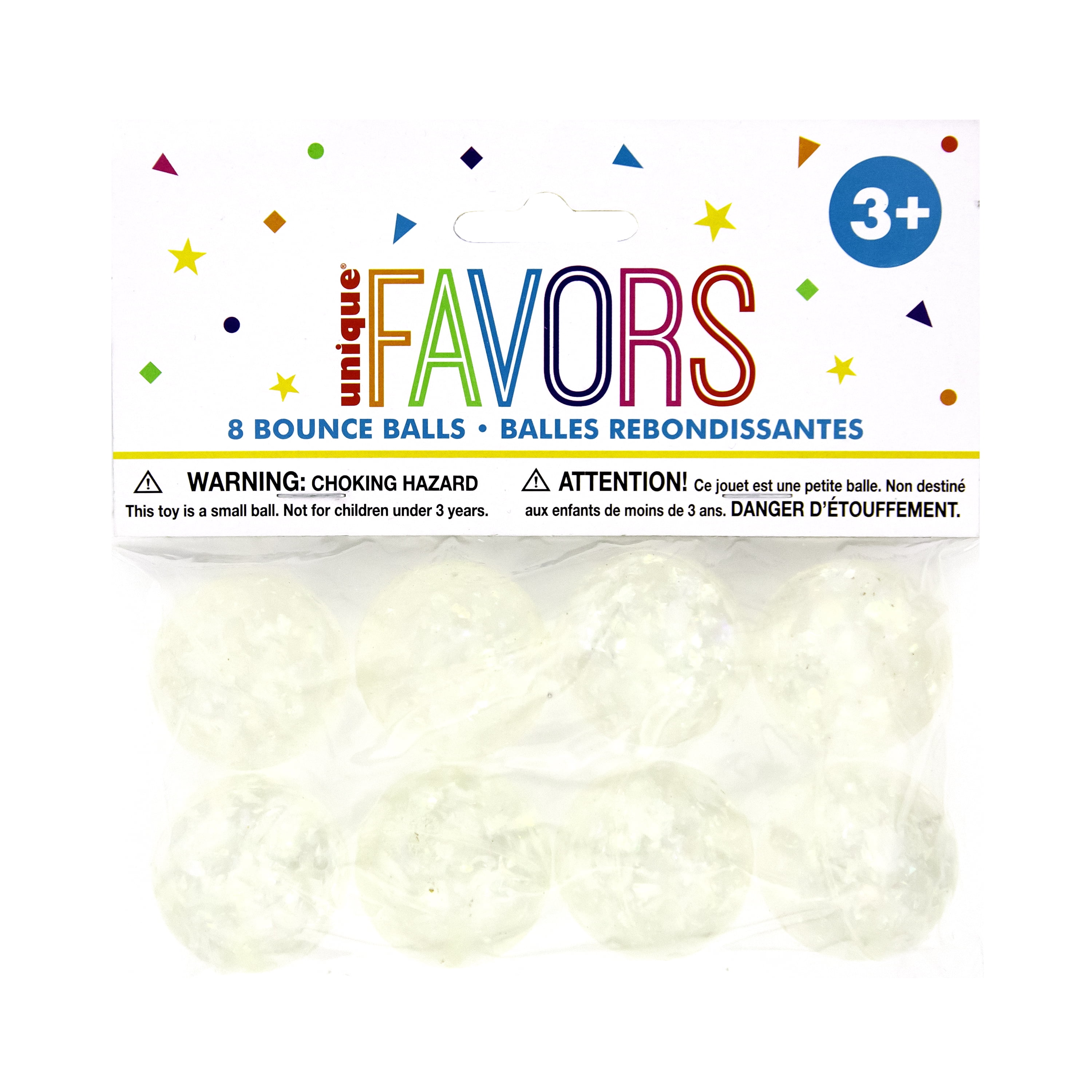 Unique Industries Assorted Colors Solid Print Birthday Party Favors, 8