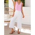 thumbnail image 3 of Womens V Neck Sleeveless Linen Tank Top for Spring Summer Casual Daily Wear, 3 of 9