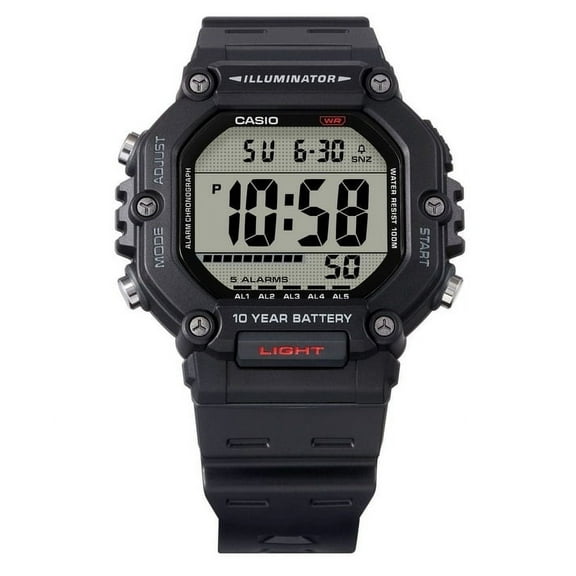 Casio Digital Resin Strap Quartz AE-1600H-1AV 100M Men's Watch