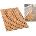 thumbnail image 1 of Natural Bamboo Wood Bath Mat - (Standard Size 16 x 24 Inches) Wood Rug for Bathroom, Tub, Sauna and Shower Doorsteps, 1 of 8