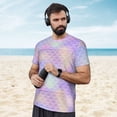 thumbnail image 4 of Wukai Fish Scale1 Print Men's Short-Sleeved Mesh T-Shirt,Quick-Dry Short Sleeve Workout T-Shirt-XX-Large, 4 of 8