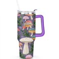 thumbnail image 2 of 40 oz Tumbler Mushroom with Handle Stainless Steel Travel Coffee Mug SpillProof Travel Cups Car Cup Holder Friendly for Travel Commuting, 2 of 7