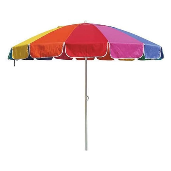 8 Ft Beach Umbrella with Tellon Coated Weatherproof Polyester Cover and Carry Bag / Uvf 50