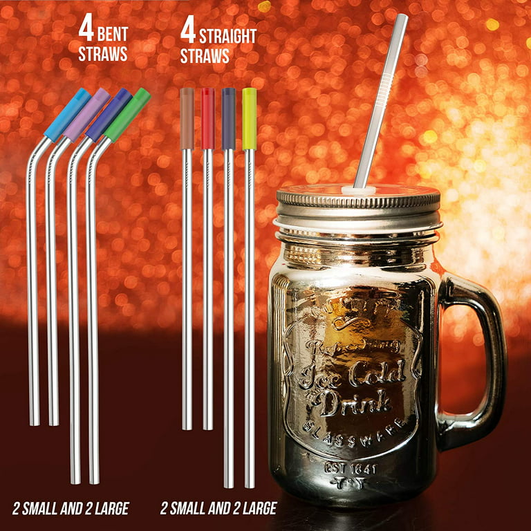 Individual Glass Drinking Straws- Bent