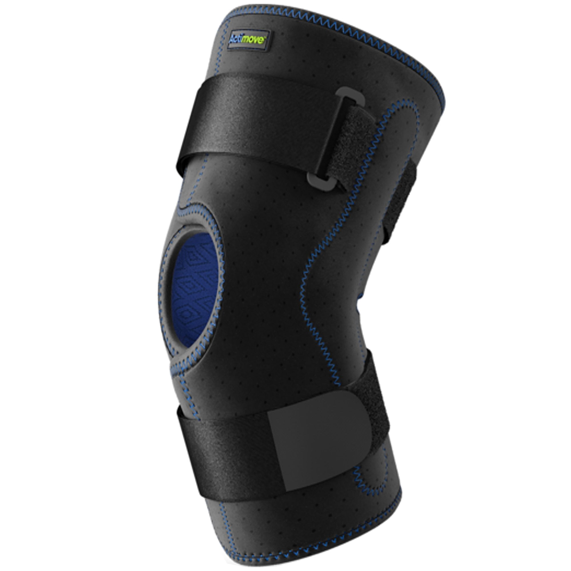 Actimove Knee Brace Wrap Around, Simple Hinges, Condyle Pads Medium (Black)