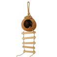 thumbnail image 1 of CAROOTU Birds Coconut Shell Breeding Nest Parrots Hamster Climb Ladder Swing Hanging Toy, 1 of 7