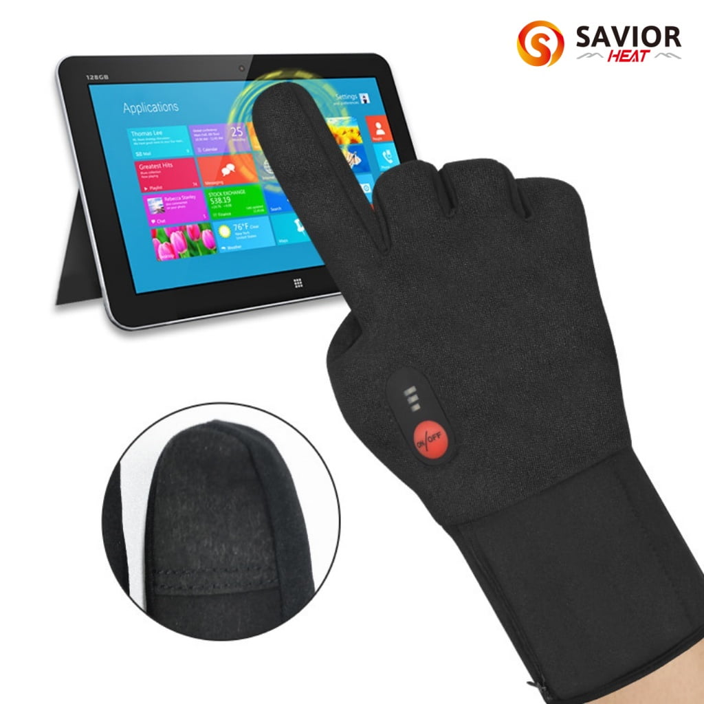 SAVIOR HEAT Thermal Heated Gloves Motorcycle Skiing Men Women Electric Heating Glove Winter Waterproof Warm Rechargeable Heated Glove