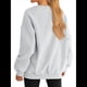 thumbnail image 4 of Sudadera con Capucha de Gran Tamaño para Mujer, Suéteres de Larga con Cuello Redondo de , Conjuntos Cómodos de Moda de Otoño. Gris XL, 4 of 9