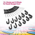 thumbnail image 3 of 12PCS J Hooks Lashing Hooks Bungee Hooks with 12 Rivets for Kayak Canoe Paddle Board Accessories, 3 of 8