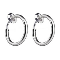 KDSJSXW Pearl Necklaces for Women Retractable Earrings No Need Piercing Men Women Classic Hip-Hop Hoop Earrings Pearl Earrings for Women Earrings for Women Pearl Earrings(Silver,One Size)
