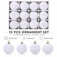 thumbnail image 2 of KuKeDi 12 Pack Christmas Ornaments Balls, 2.36 Inch Flocked Christmas Tree Decorations, 2 of 10