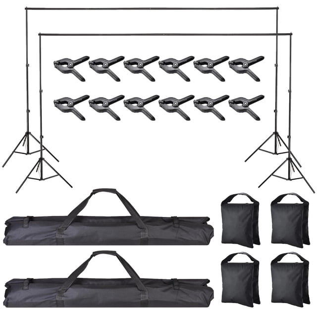 7x10Ft Photography Background Backdrop Support Stand Kit For Live Stream 2 Packs