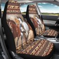 thumbnail image 4 of POLERO Car Decor Auto Interior Front Seat Protector for Sedans and SUV, Breathable Nonslip Polyester Seat Cover Set of 2, Running Horse Print, 4 of 13