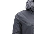 thumbnail image 3 of BXINGOHAI Big And Tall Hoodie Jackets for Men Full Zip Up Windbreaker Jacket Solid Long Sleeve Coats Outdoor Hiking Travel Outwear Today Gray,L, 3 of 3