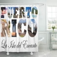 thumbnail image 1 of ABPHQTO Montage Puerto Rico La Isla Del Collage Travel Vacation Cortina de Ducha 150x180 cm, 1 of 1