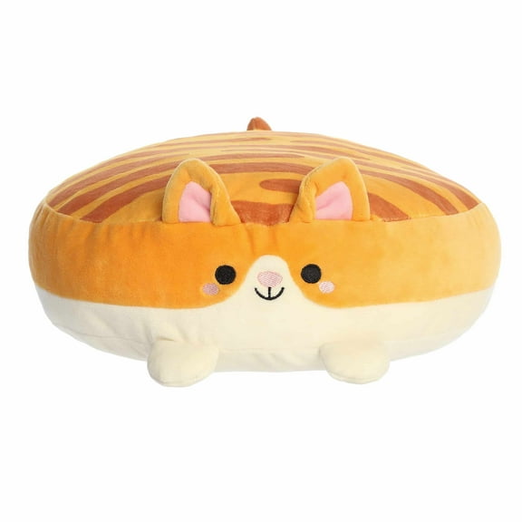 Aurora - Medium Orange Squishy Stuffed Animal - 12" Cassidy Cat - Flapjacks