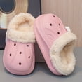 thumbnail image 5 of Dakaela 3-13Y Kids Lined Clogs Boys Girls Winter Fleece Garden Shoes Toddler Platform House Shoes Slip on Indoor Outdoor Mules Pink 4.5, 5 of 9