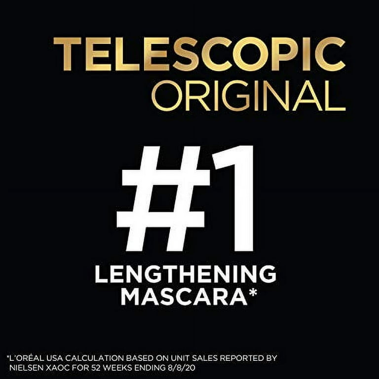L'Oréal Paris Telescopic Original Lengthening Mascara, Blackest Black, 0.27 fl. oz.